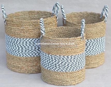 Sea grass basket set of 3 handicraft