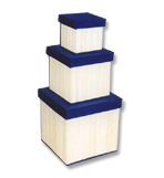 Bamboo Square Box set of 3 handicraft