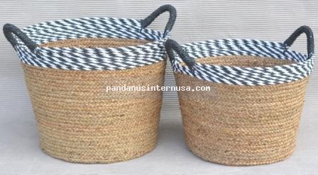 Sea grass tapperred basket set of 3 handicraft