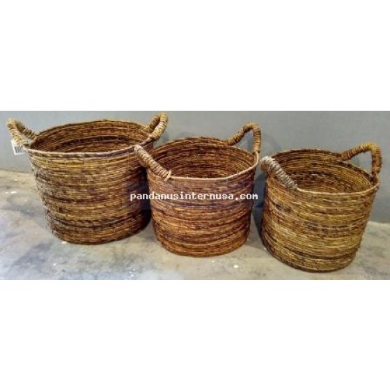 handicraft Banana round basket set of 3