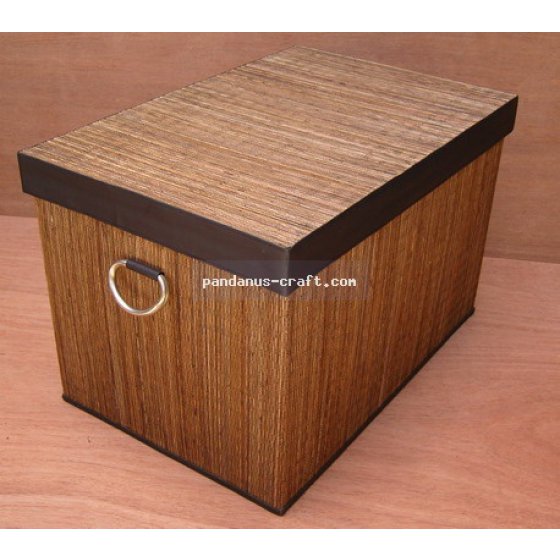 Lidi Rectangular Box with Metal Handle set of 5 handicraft