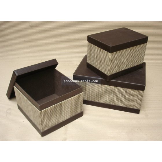 handicraft Mendong Storage Box set of 3