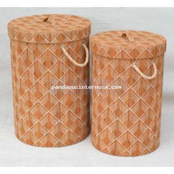 handicraft Waterhyacinth laundry box w rope handle set of 4